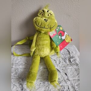 16" Dr. Seuss The Grinch Green Plush Backpack